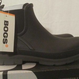 BOGS Black Amelia Slip-On Rain Boot - Size 9 Women